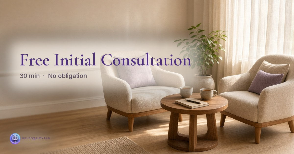 Free Initial Consultation, 30 minutes, at The Frequency Hub